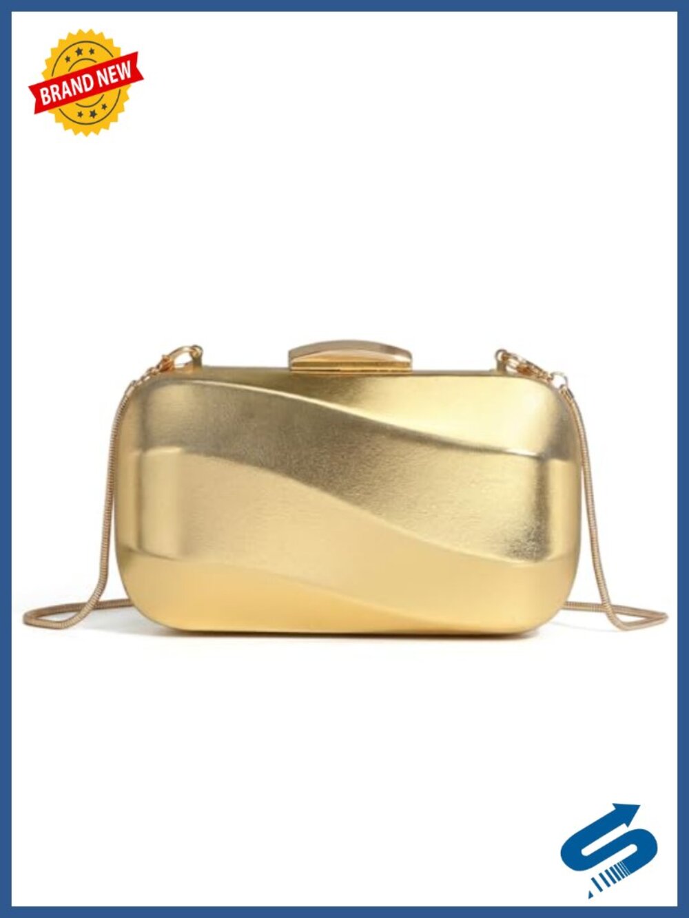 PU Leather Evening Clutch Chain Crossbody Purse Wedding Party Bag